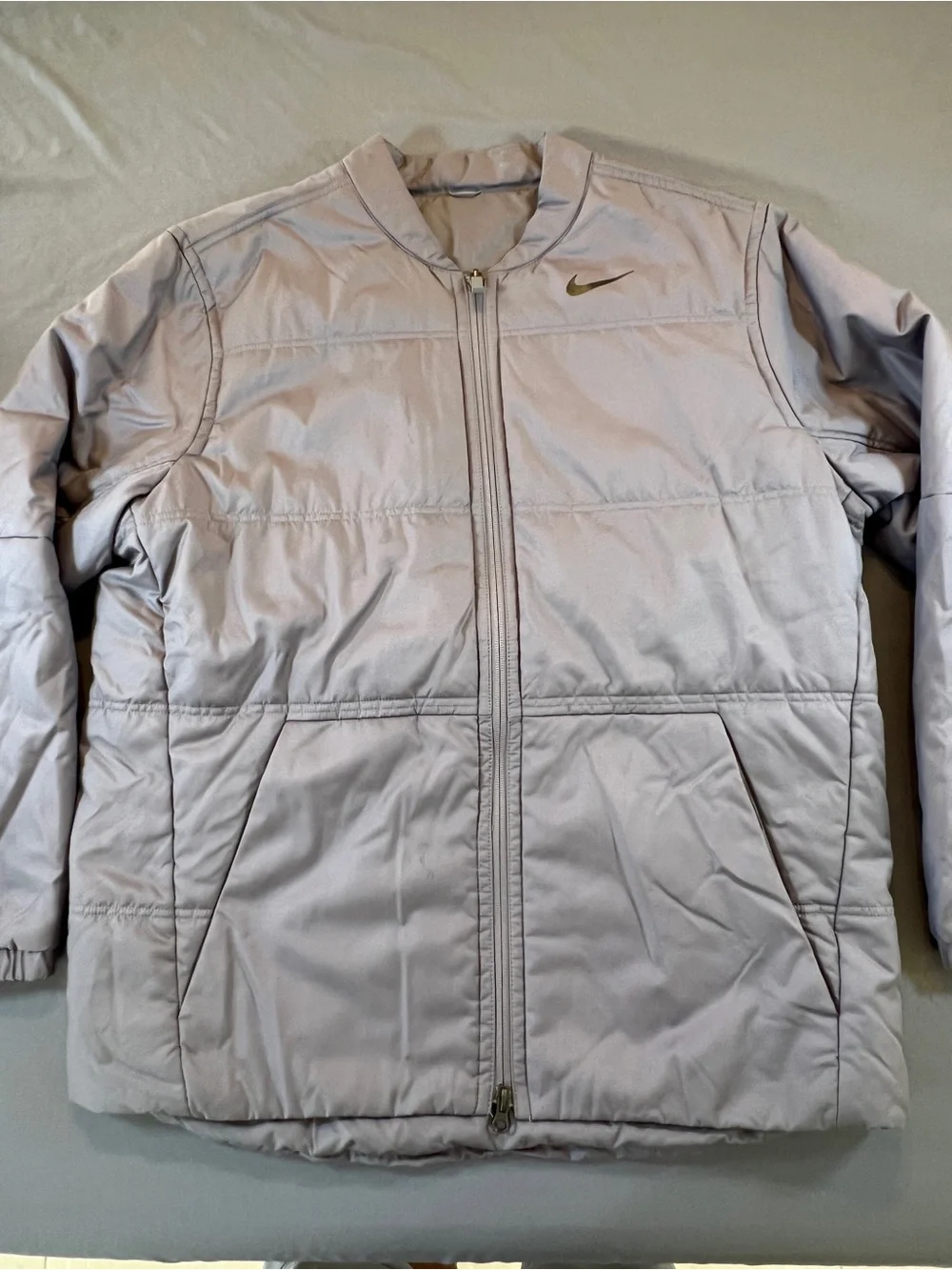 Men's Nike Reversible Gray Jacket Coat Size XL Full Zip